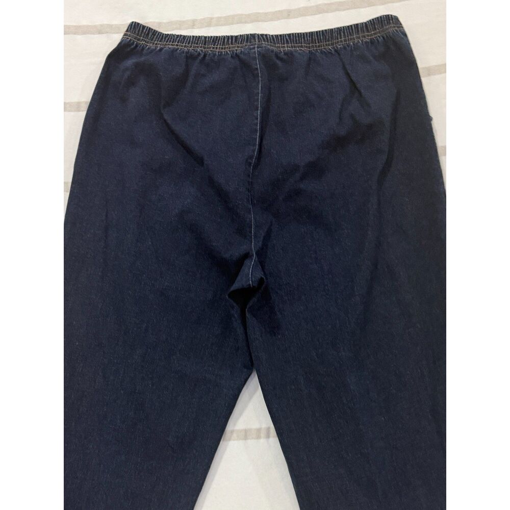Croft & Barrow Womens Dark Blue Pullon Denim Pants Size 2X Short - Picture 3 of 5